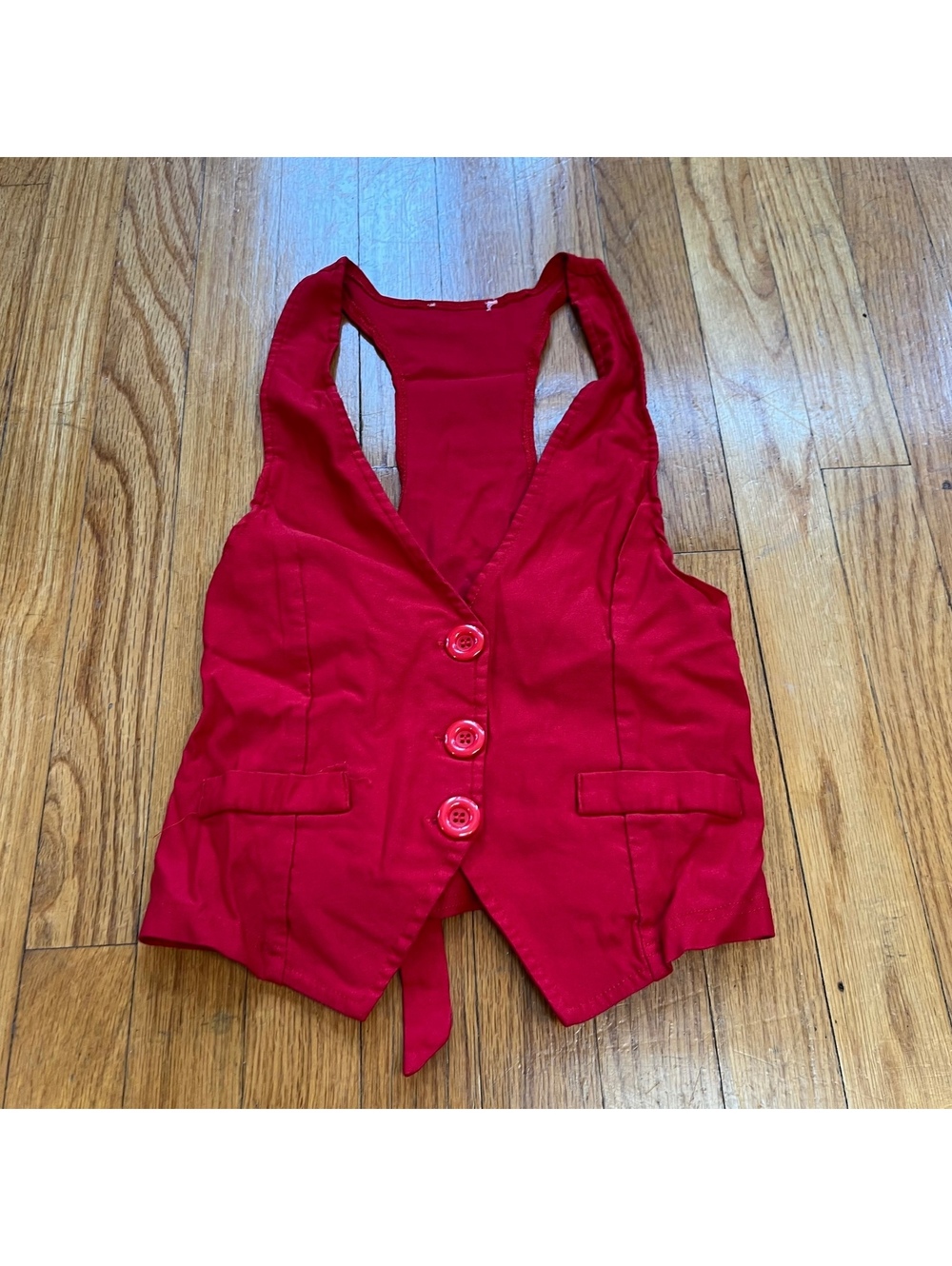 Y2K grunge red vest